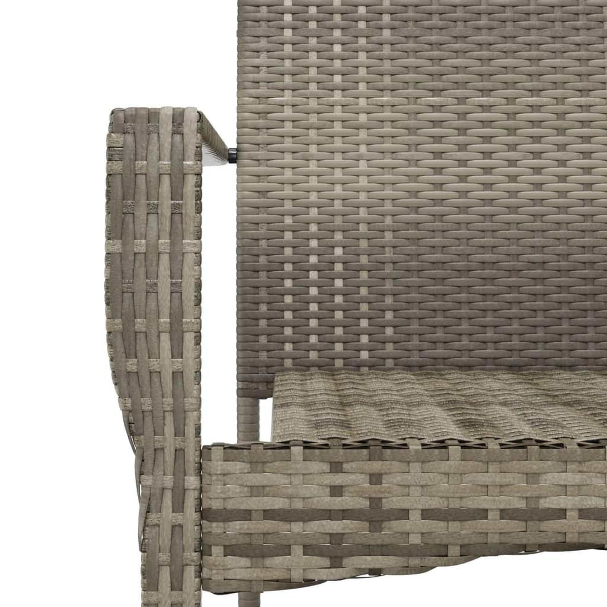 Voir la diapositive 5 : VIDAXL Ensemble a manger de jardin 9 pcs coussins gris resine tressee