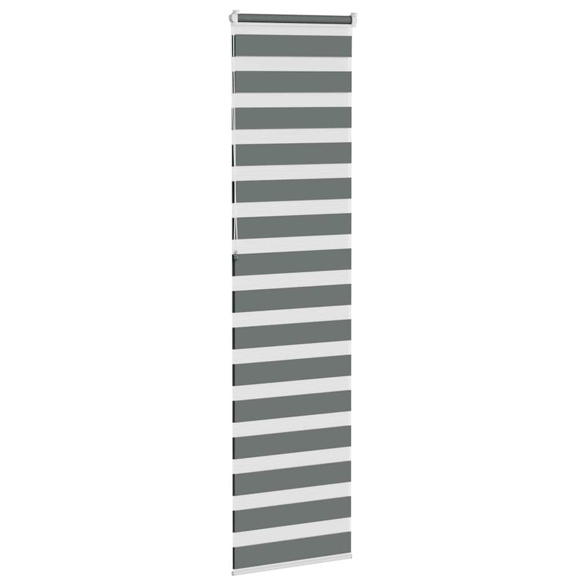 Voir la diapositive 4 : VIDAXL Store zebre gris fonce largeur du tissu 50,9 cm polyester