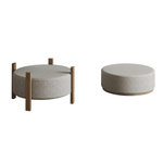 Habitat et Jardin Pouf en bois  Clone  - 47 x 48 x 45 cm - Beige