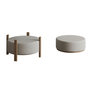 Voir la diapositive 1 : Habitat et Jardin Pouf en bois  Clone  - 47 x 48 x 45 cm - Beige