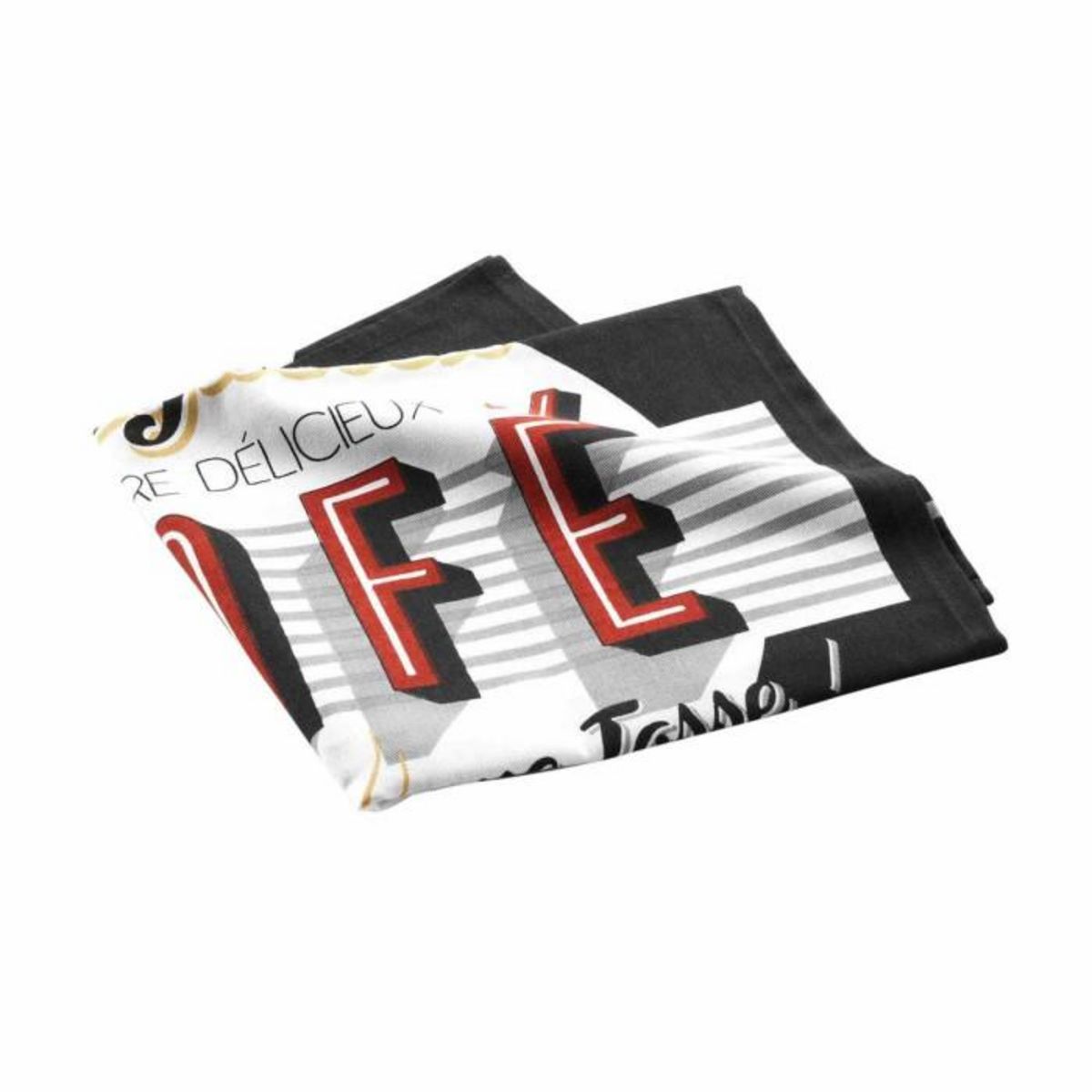 Paris Prix Torchon de Cuisine  Dégustez  50x70cm Noir & Or