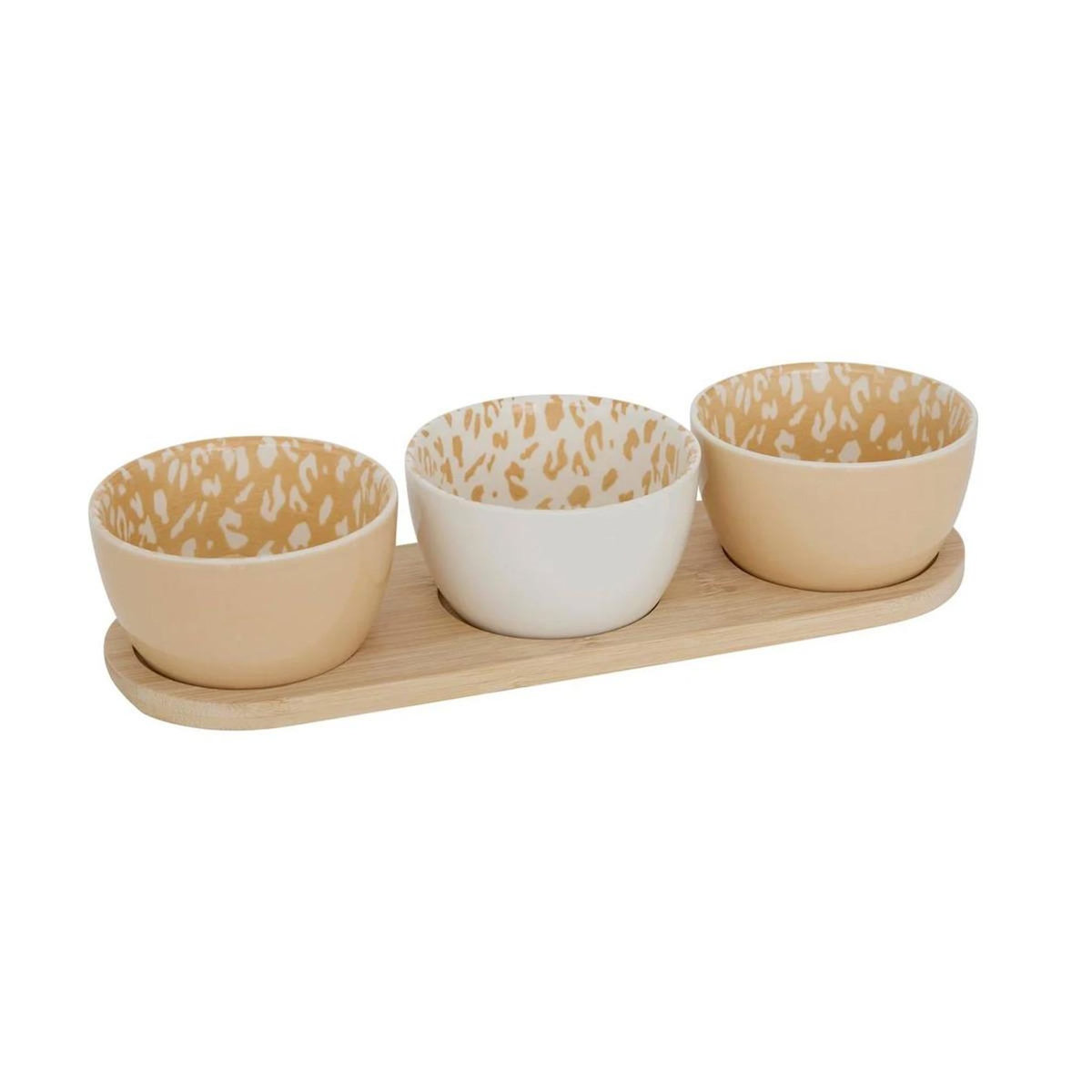 SECRET DE GOURMET Service Apéritif 4 Pièces  Leopardi  30cm Multicolore