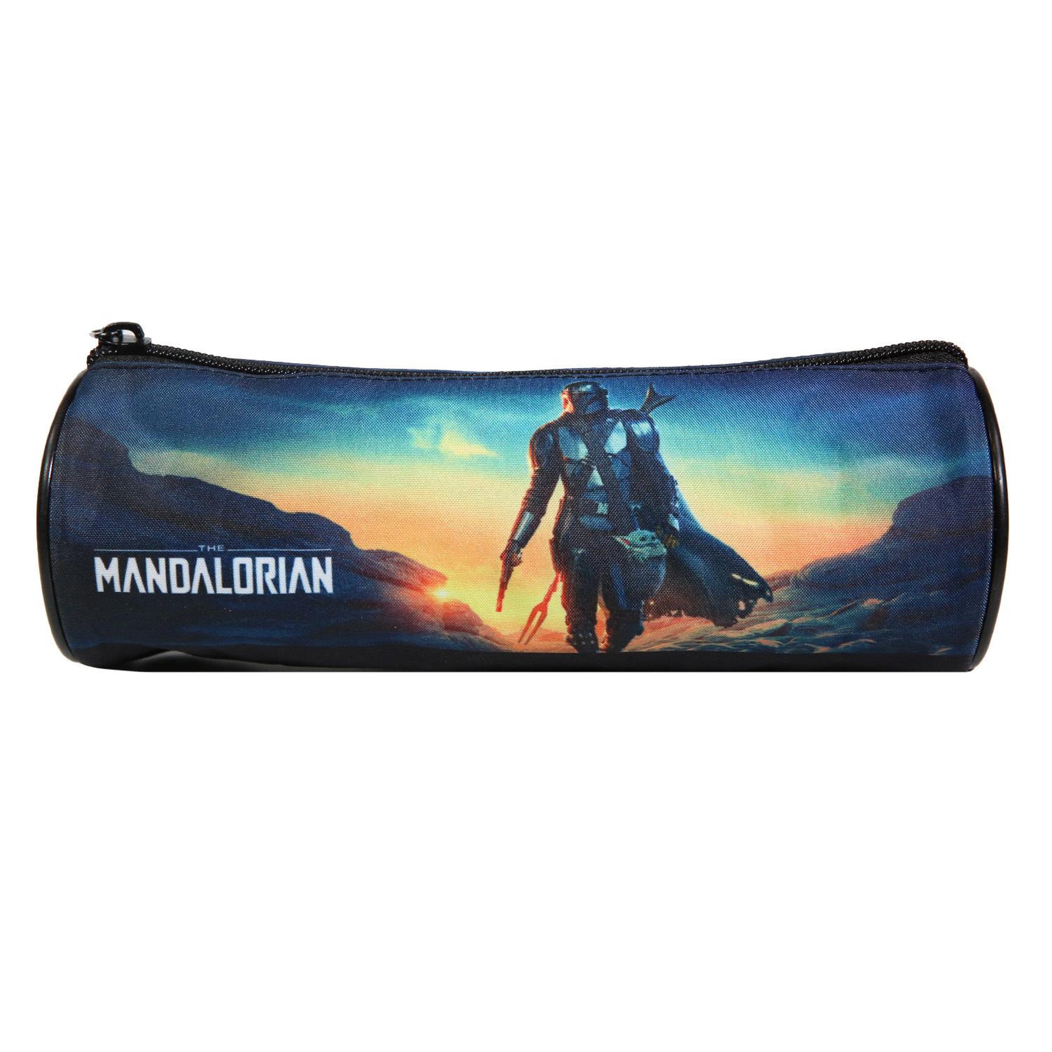 Bagtrotter Bagtrotter Trousse scolaire ronde Star Wars / The Mandalorian Noir
