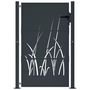 Voir la diapositive 3 : VIDAXL Portail de jardin anthracite 105x130cm acier conception d'herbe