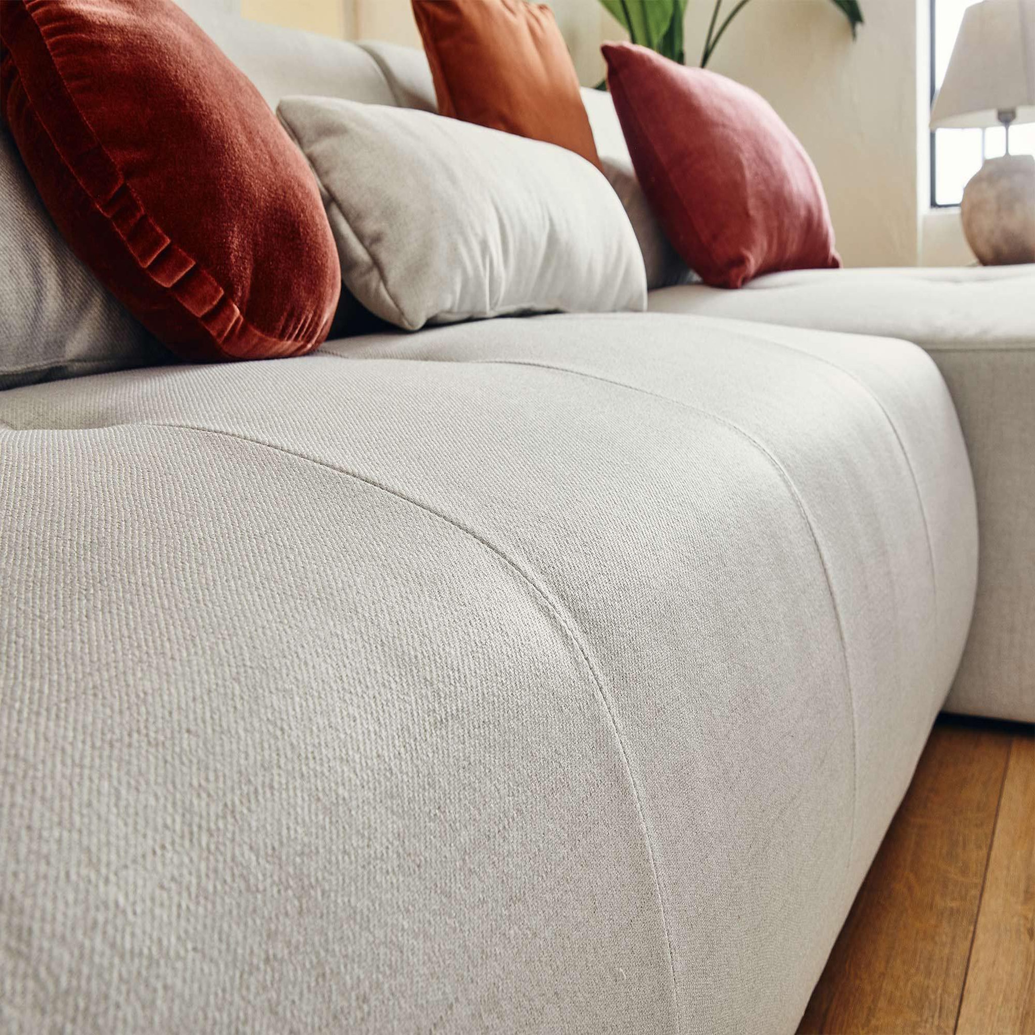 Voir la diapositive 4 : BEST MOBILIER Onyx - canapé modulable d'angle droit 5 places - en tissu