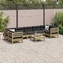 Voir la diapositive 3 : VIDAXL Salon de jardin 8 pcs avec coussins bois de pin impregne