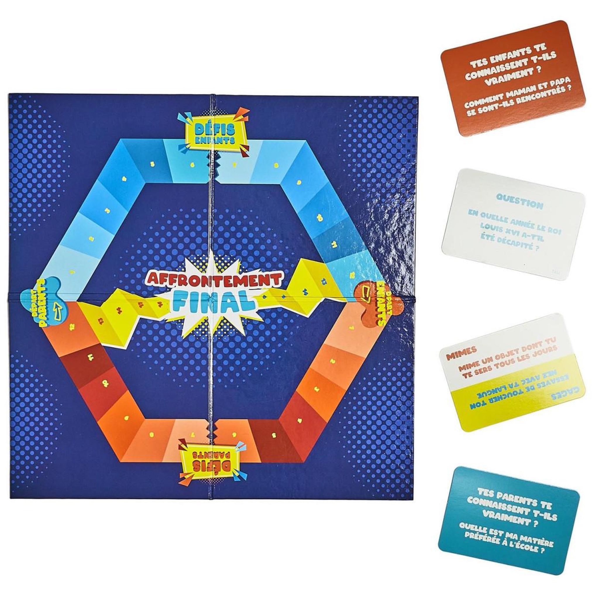 Voir la diapositive 3 : Jeux 2 momes Jeu des Défis  Parents vs Enfants  30cm Multicolore