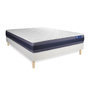 Voir la diapositive 3 : ACTISOM Ensemble matelas Latex+Mémoire de forme ACTILATEX MORPHO 160x200 Maxi épaisseur 5zones de confort + sommier KIT blanc