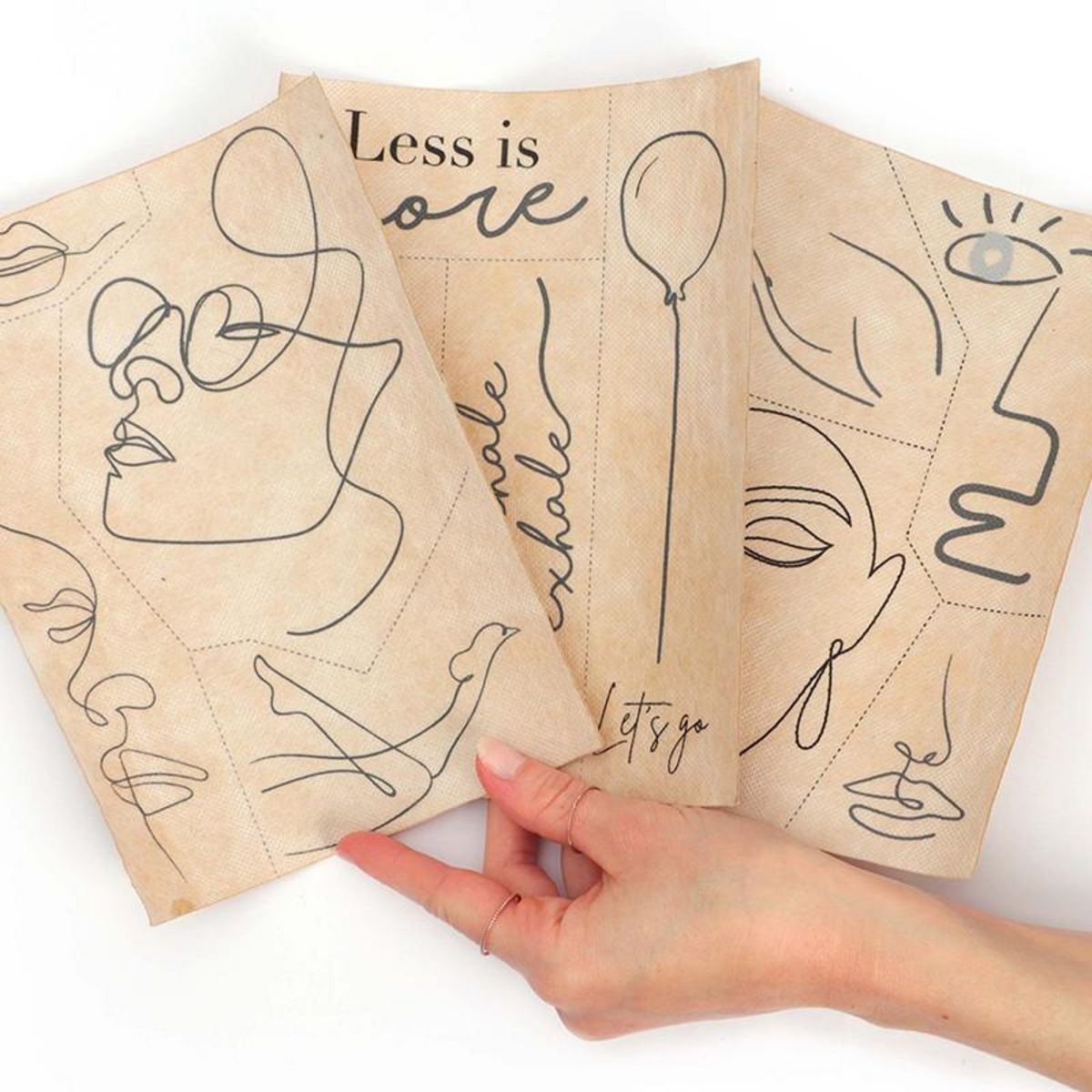 Graine créative Kit de broderie sur vêtement line art