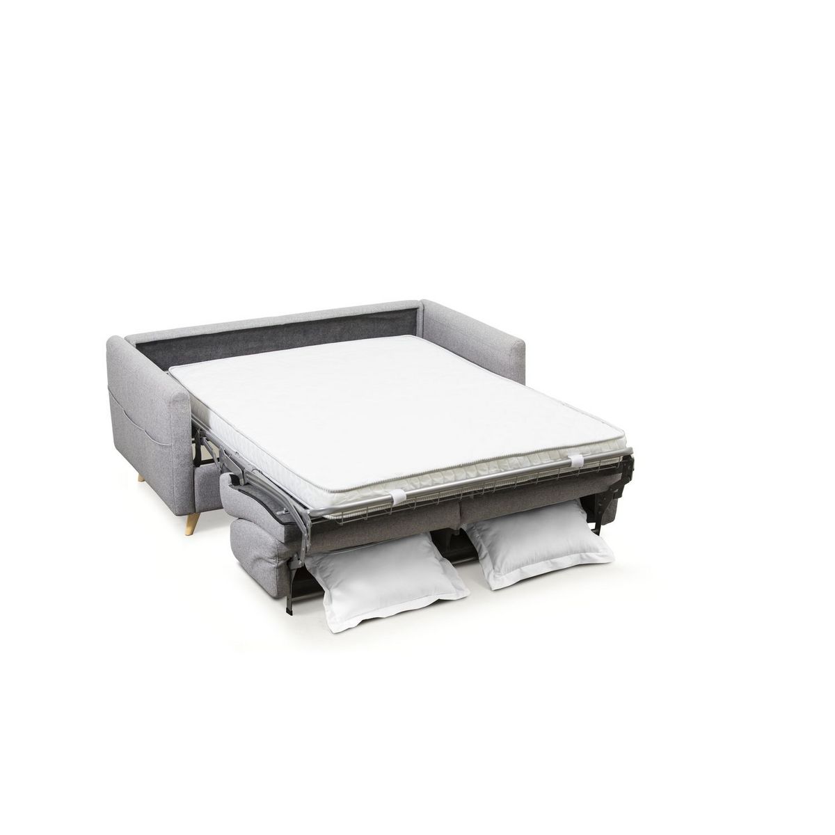 Canapé convertible  140 cm système couchage express 3 places en tissu TAMY