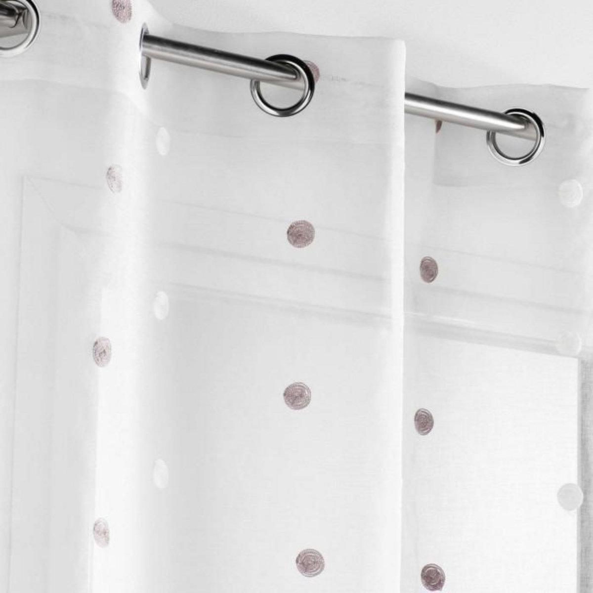 Paris Prix Rideau Voilage à Œillets  Lorna  140x240cm Blanc