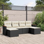 Voir la diapositive 1 : VIDAXL Salon de jardin 6 pcs avec coussins noir resine tressee