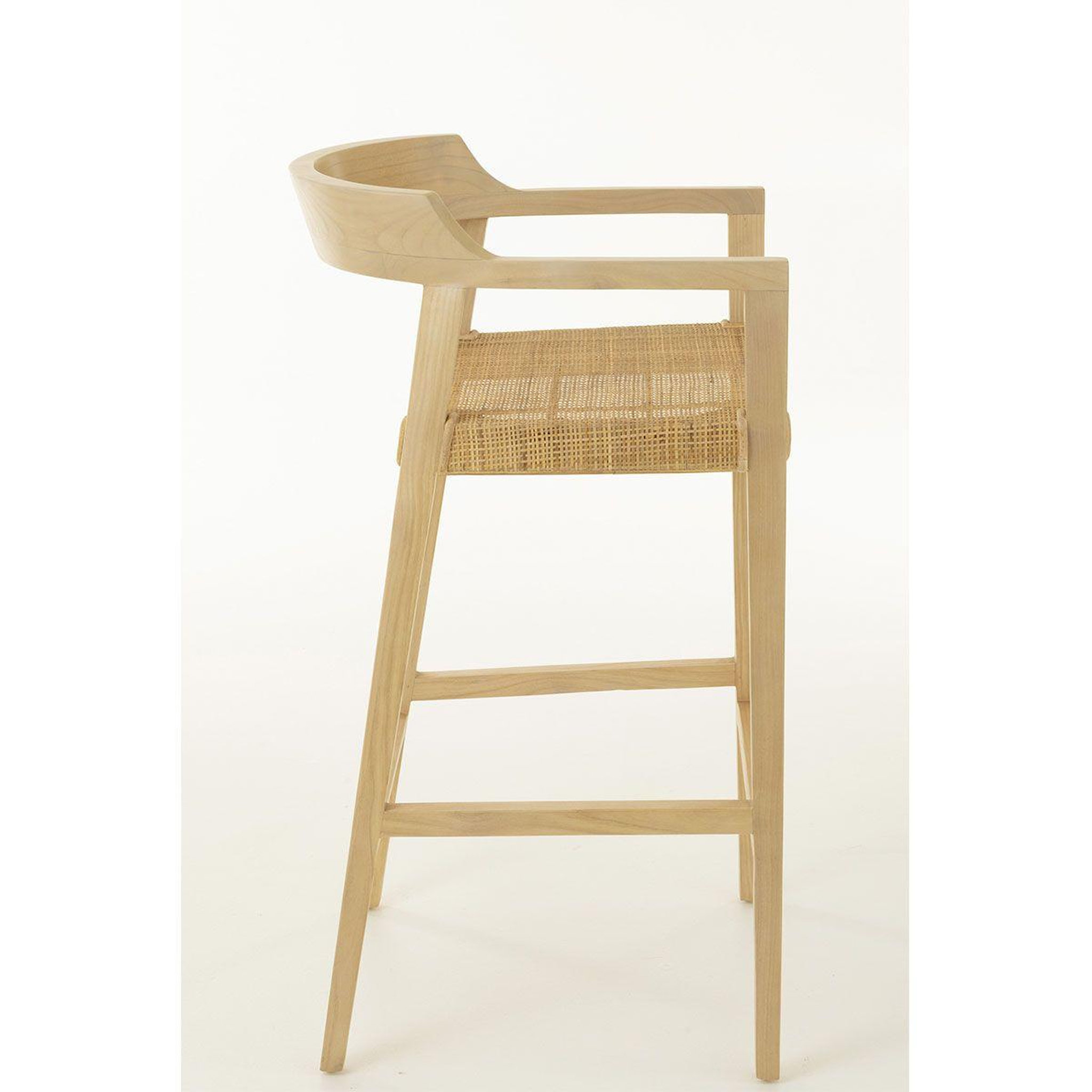 Voir la diapositive 4 : J-LINE Tabouret de bar design  sungkai  100cm naturel