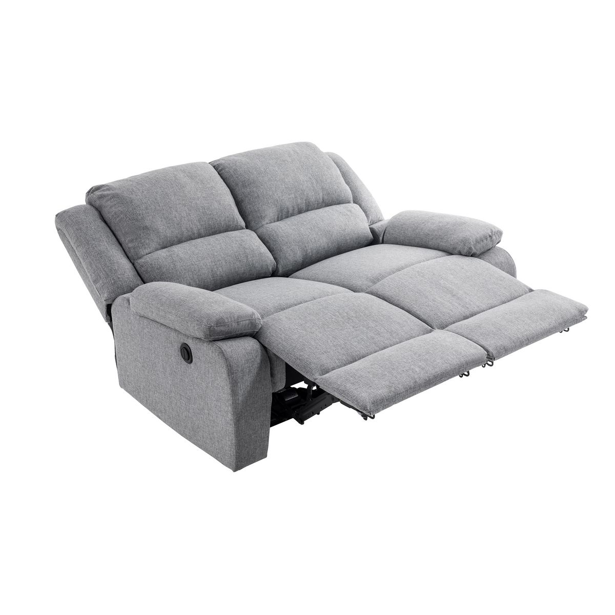 Canapé relax électrique HELENA 2 ou 3 places tissu gris clair