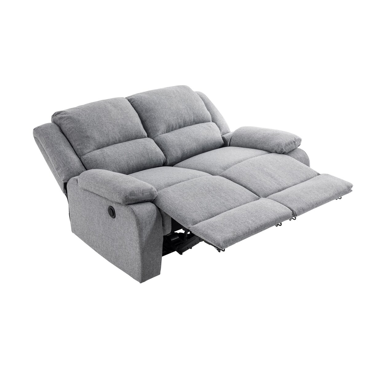 Canapé relax électrique HELENA 2 ou 3 places tissu gris clair
