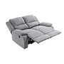 Voir la diapositive 8 : Canapé relax électrique HELENA 2 ou 3 places tissu gris clair