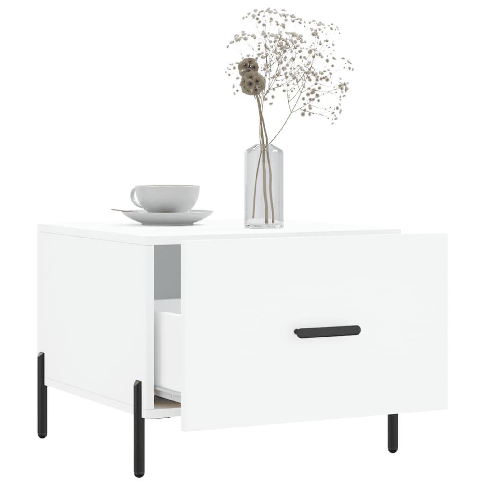 Voir la diapositive 4 : VIDAXL Tables basses 2 pcs blanc 50x50x40 cm bois d'ingenierie