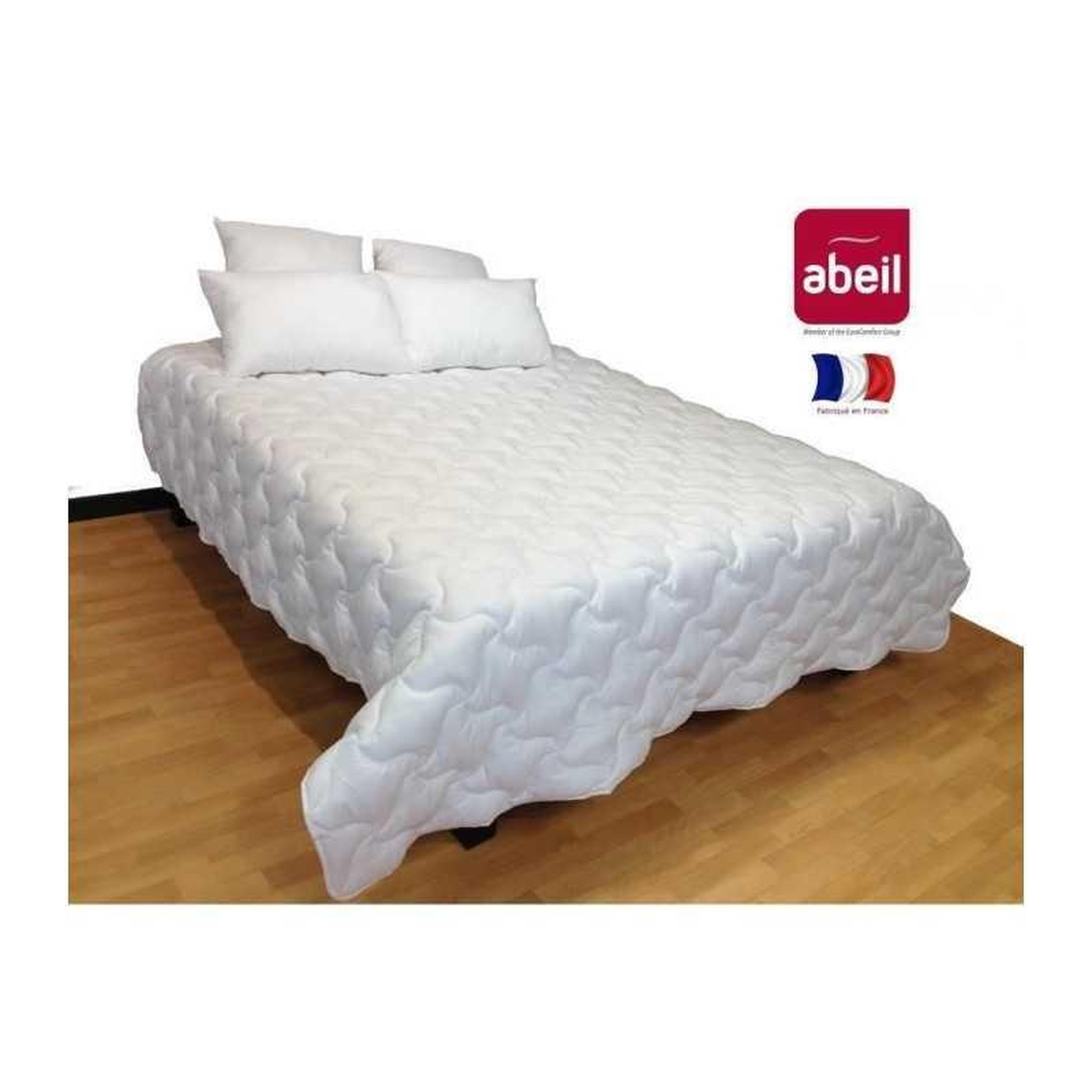 Voir la diapositive 2 : ABEIL Abeil douceur absolue couette chaude blanche en microfibre 140 x 200 cm, 400 g/m²