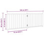 Voir la diapositive 6 : VIDAXL Barriere pour chien pliable 2 panneaux 160 cm bois sapin massif