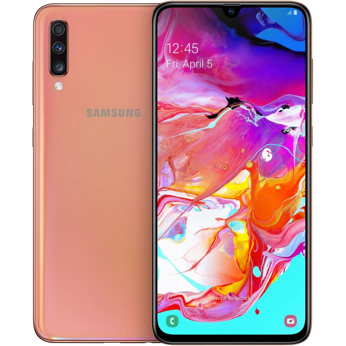 Samsung Galaxy A70 (Dual Sim) Reconditionné 128 Go - Grade A - Corail