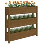 Voir la diapositive 4 : VIDAXL Jardiniere Marron miel 112x25x104,5 cm Bois massif de pin