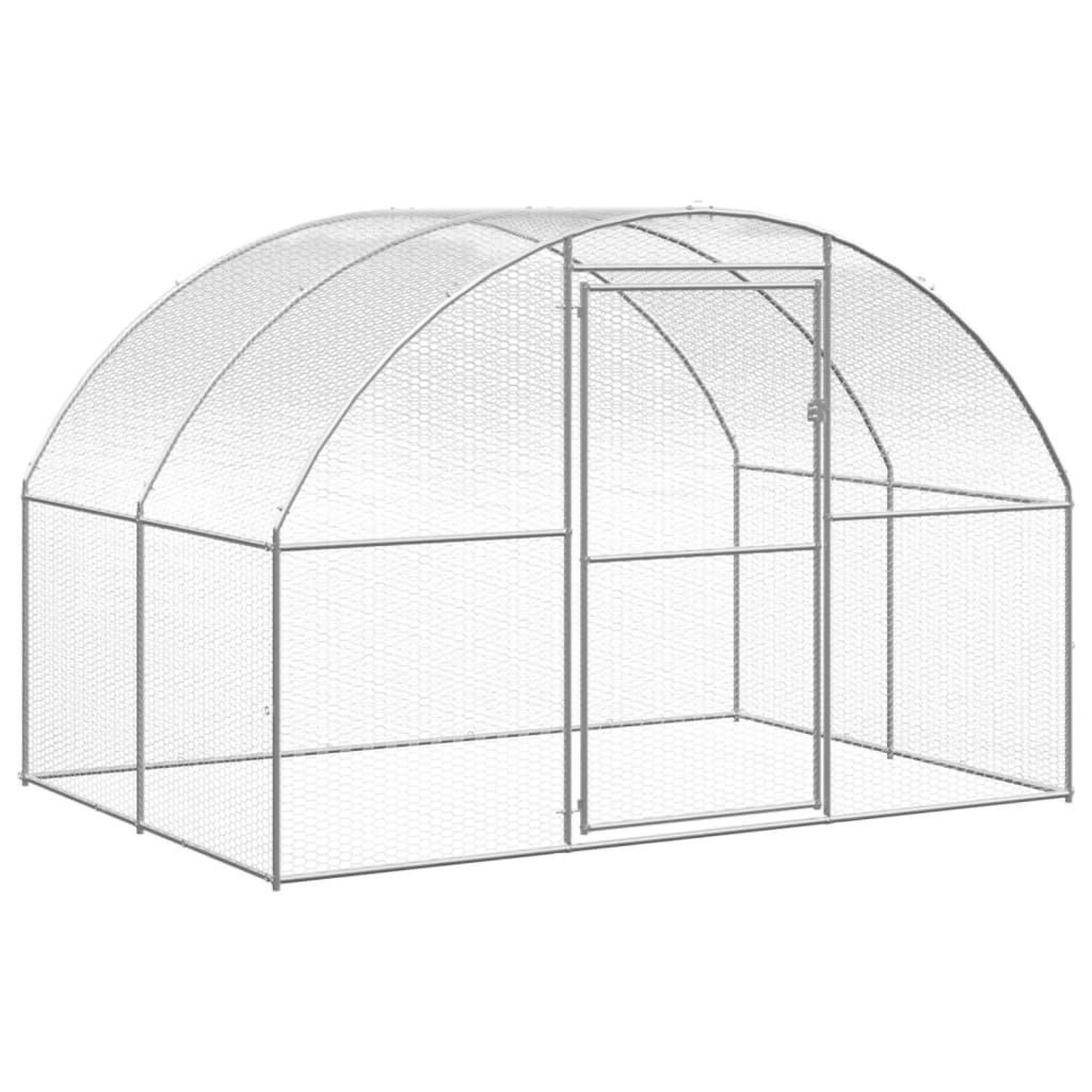 Voir la diapositive 4 : VIDAXL Poulailler d'exterieur 3x16x2 m Acier galvanise