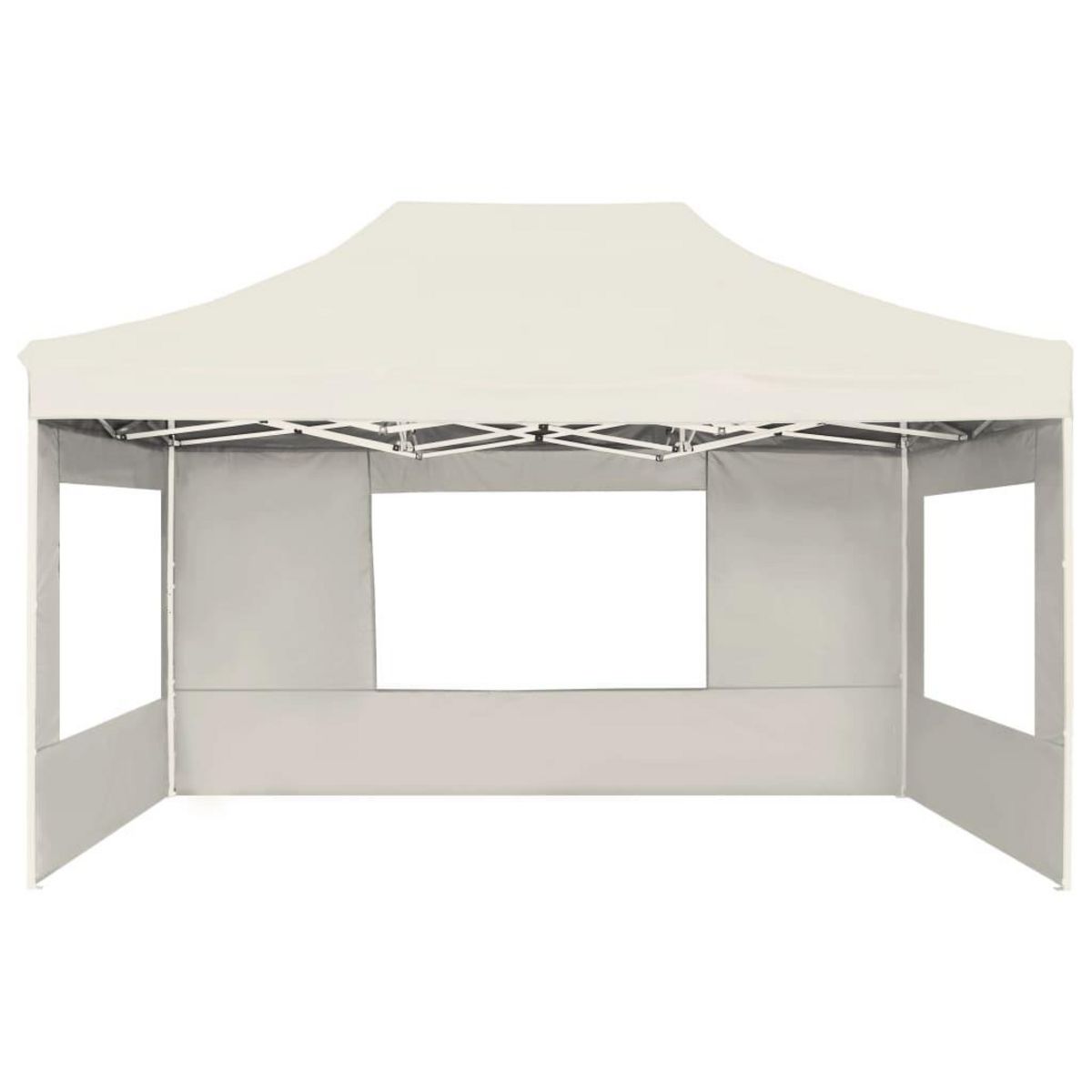 VIDAXL Tente de reception pliable avec parois Aluminium 4,5x3 m Creme