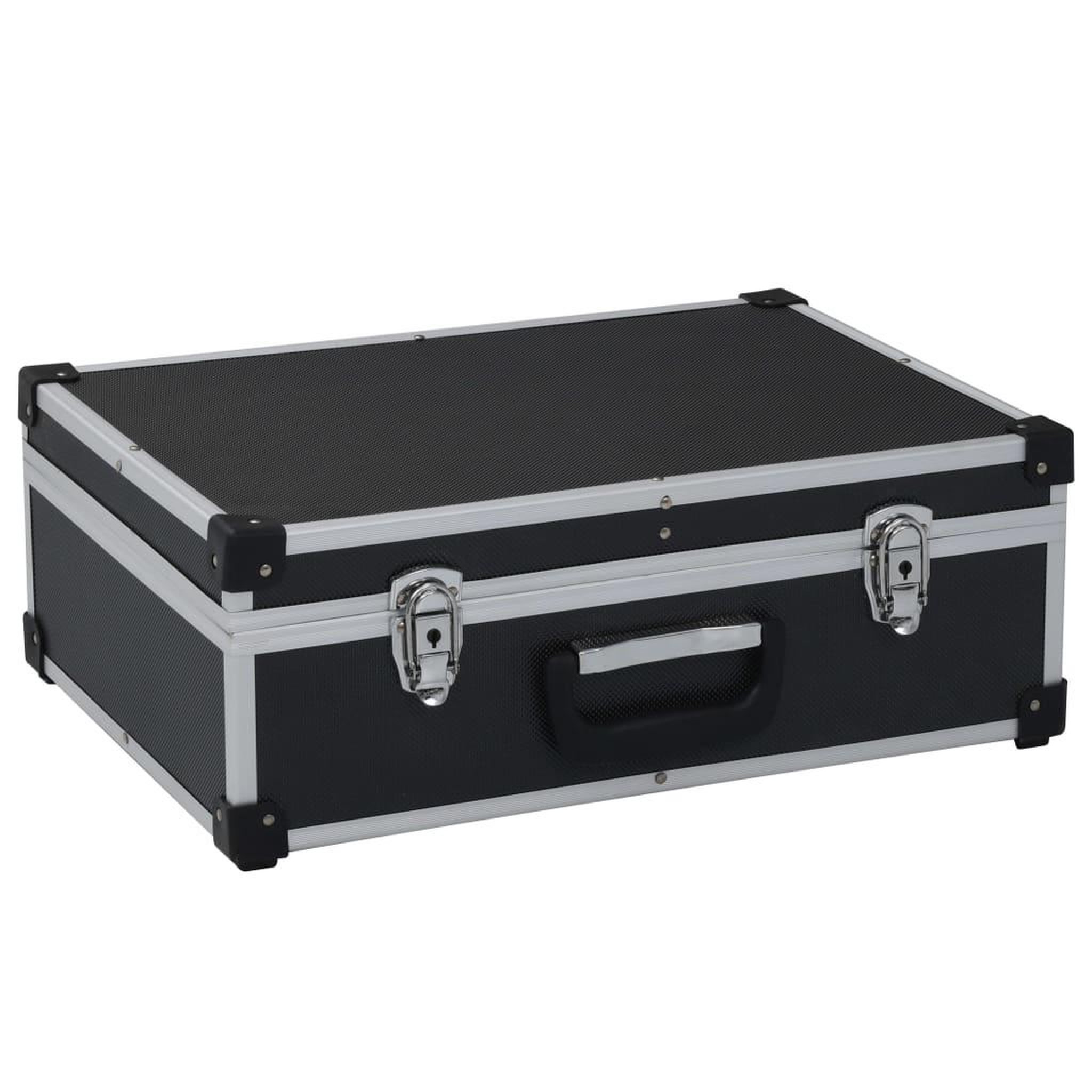 VIDAXL Valise a outils 46 x 33 x 16 cm noir aluminium