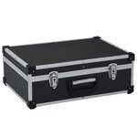 VIDAXL Valise a outils 46 x 33 x 16 cm Noir Aluminium