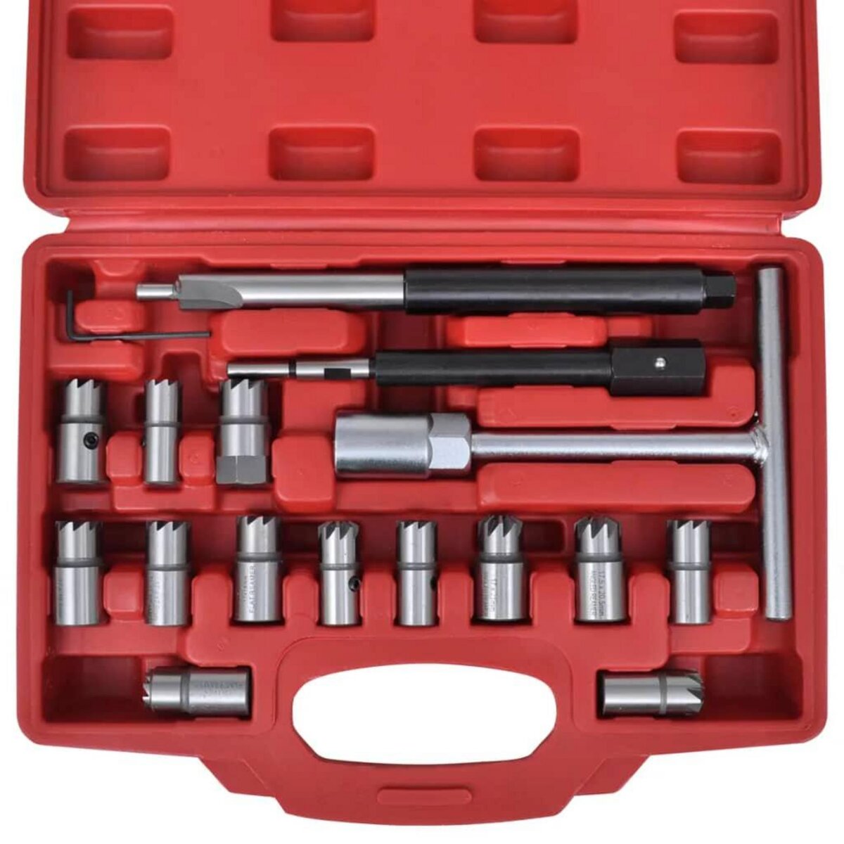 VIDAXL Ensemble de couteau de siege d'injecteur diesel 17 pcs