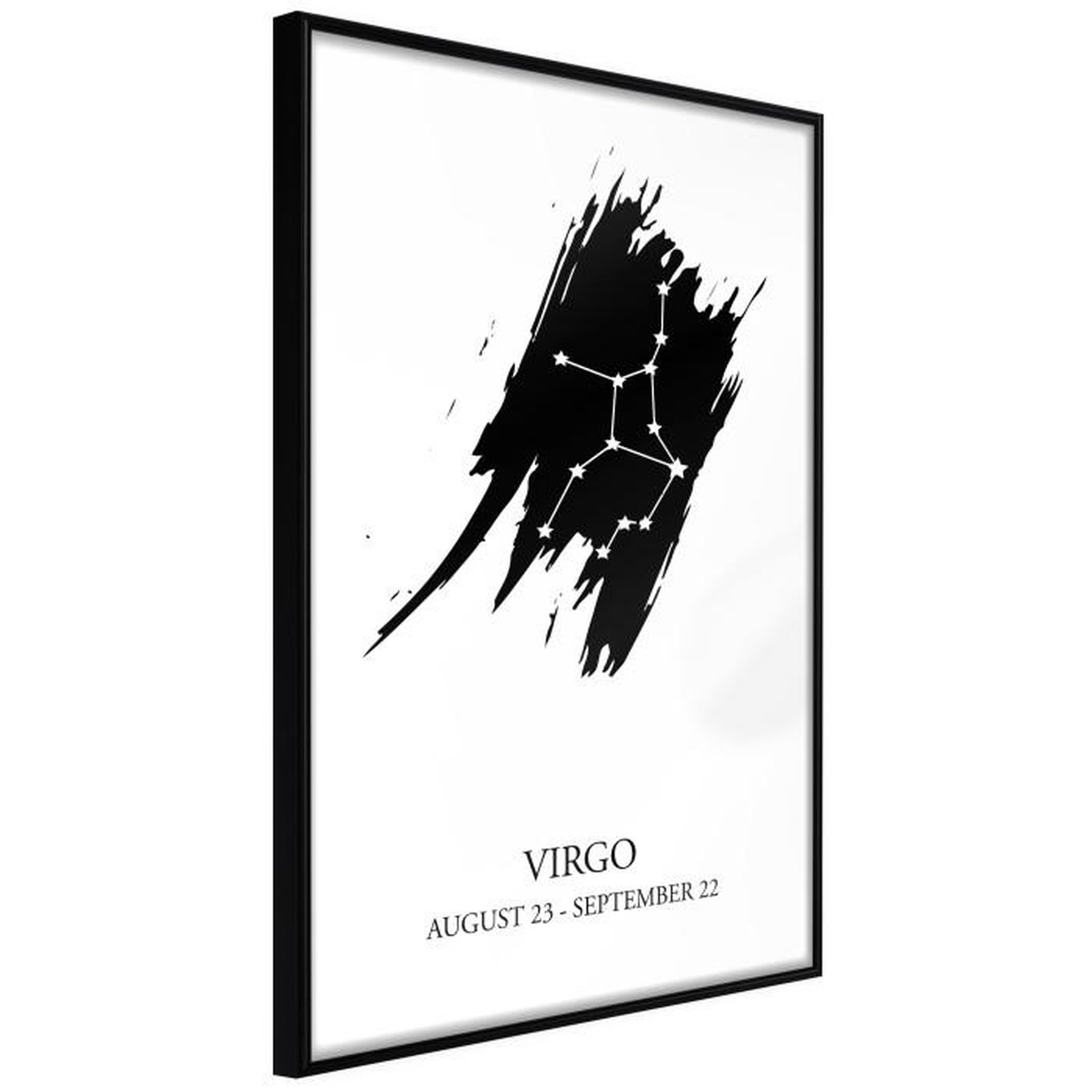 Paris Prix Affiche Murale Encadrée  Zodiac Virgo I. Coloris disponibles : Noir, Jaune