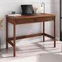 Voir la diapositive 3 : IDIMEX Bureau RODRIGO H 76 cm avec 2 tiroirs en bois massif