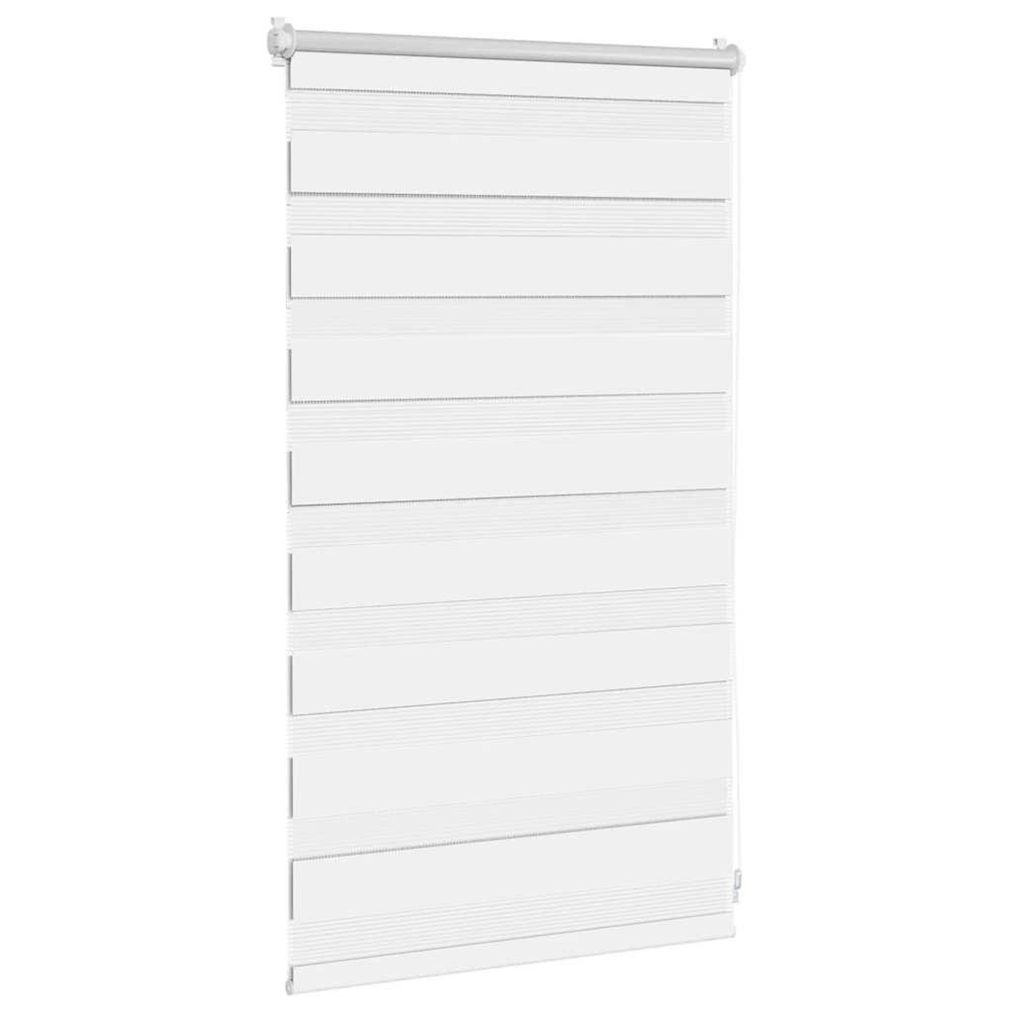 Voir la diapositive 3 : VIDAXL Store venitien zebre 50,9 x 100 cm, largeur du tissu 46,7 cm, blanc