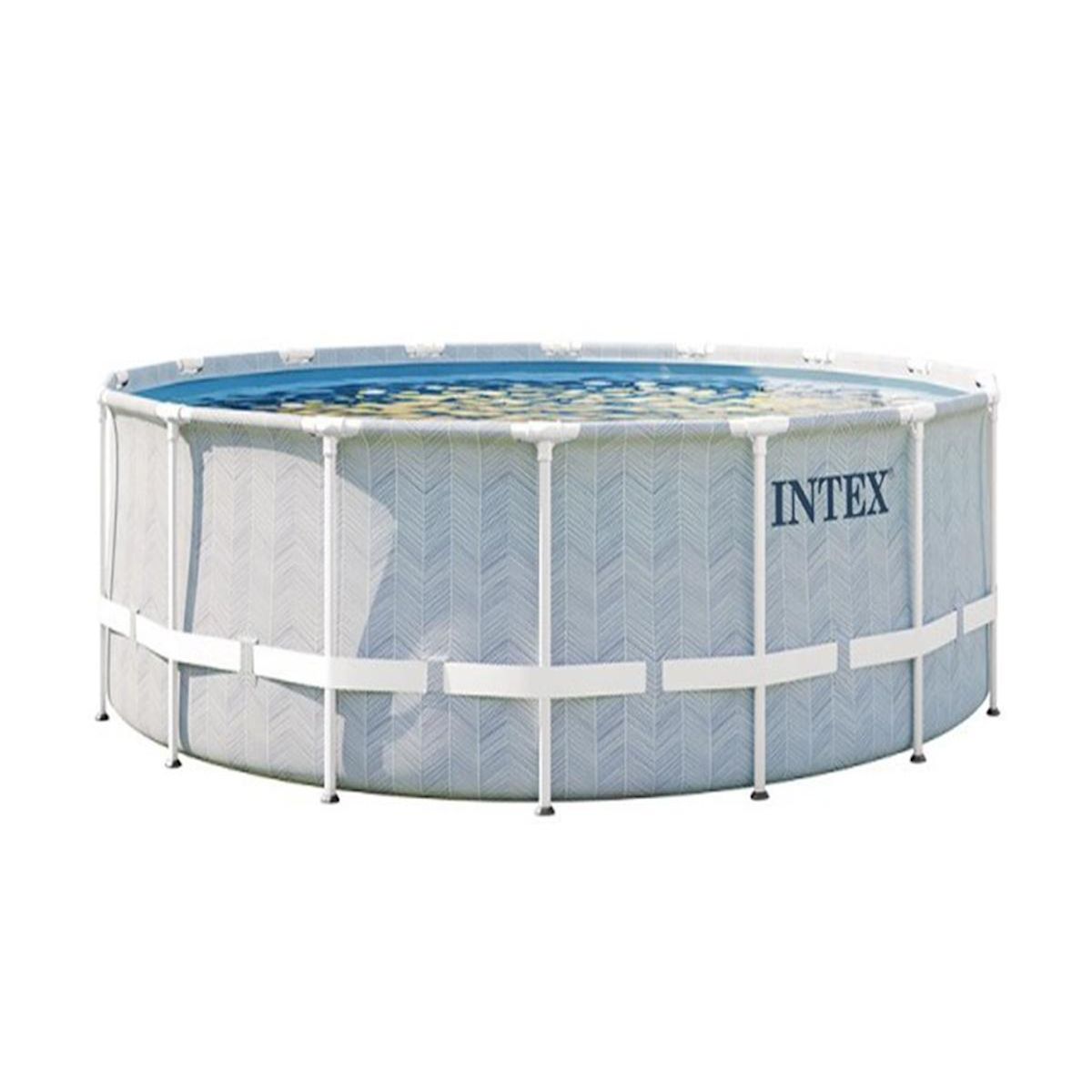 INTEX Piscine tubulaire Chevron ronde 4,88 x 1,22 m - Intex