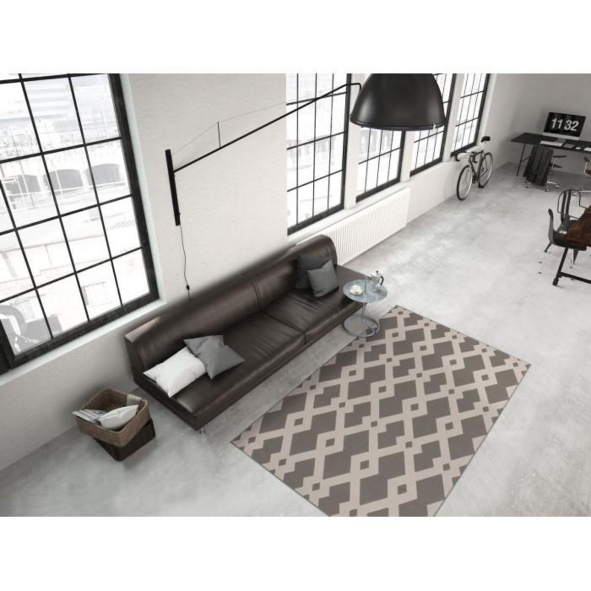 Paris Prix Tapis Ethnique à Poils Courts  Now I  Taupe