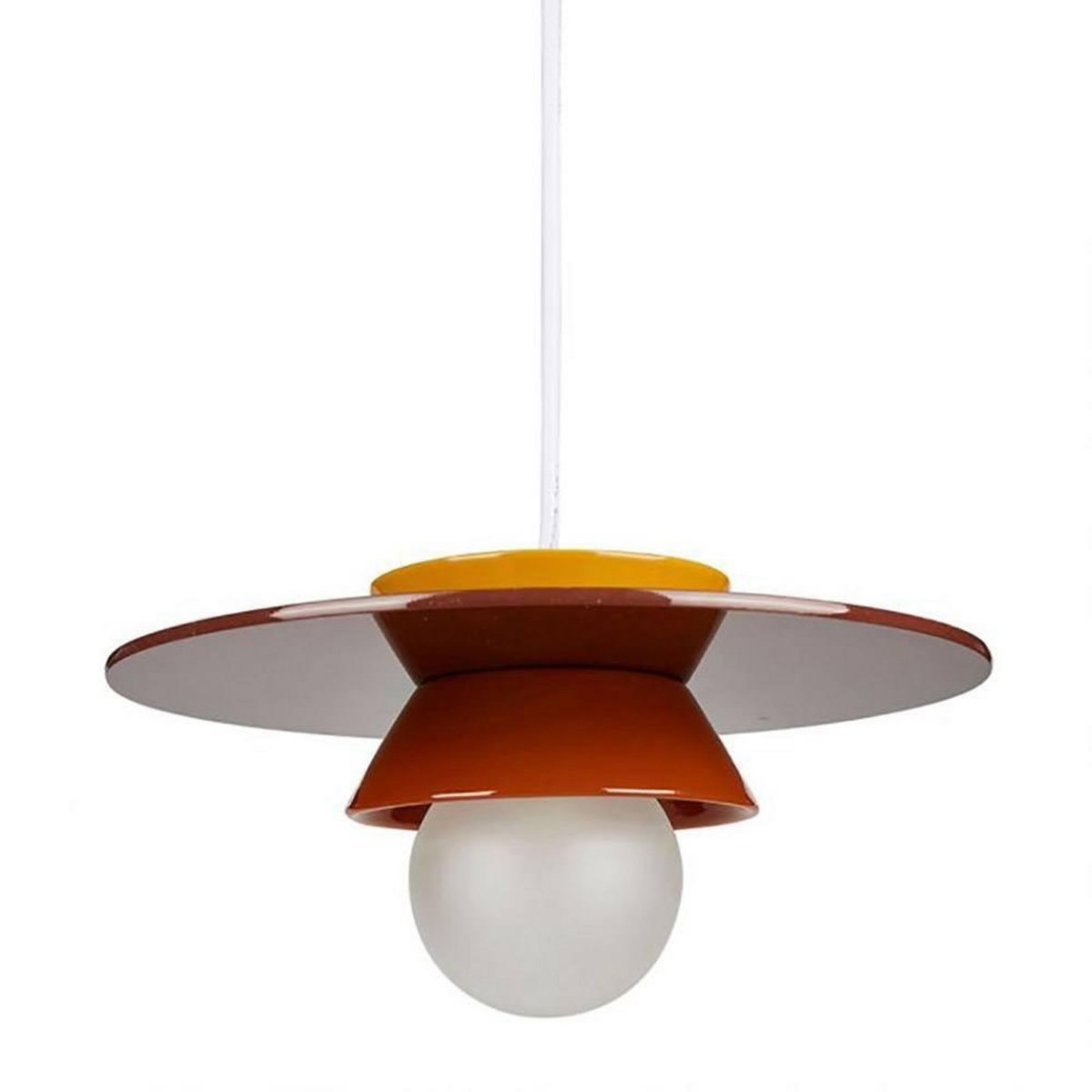 OSTARIA Suspension céramique Kendama orange D26