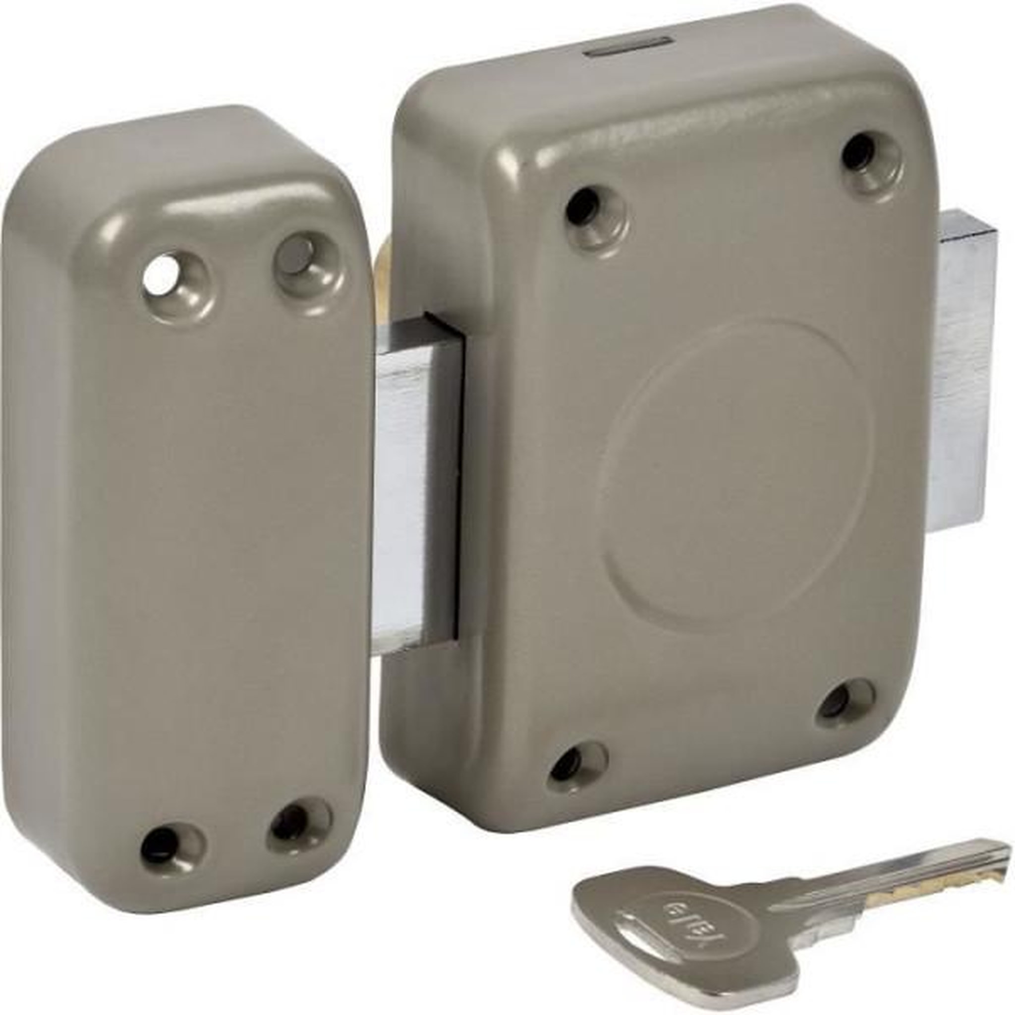 Voir la diapositive 2 : YALE Verrou targette YALE YV20BTS - Bouton sans cylindre - Aluminium - Niveau de sécurité 6