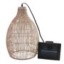 Voir la diapositive 1 : Lumisky Suspension solaire bohème HOLIDAY Beige Poly rotin H42cm