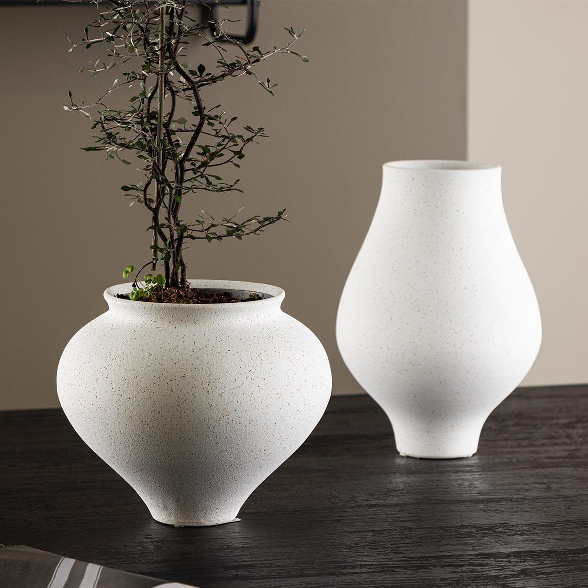 Voir la diapositive 2 : Paris Prix Vase design  rellis  18cm blanc