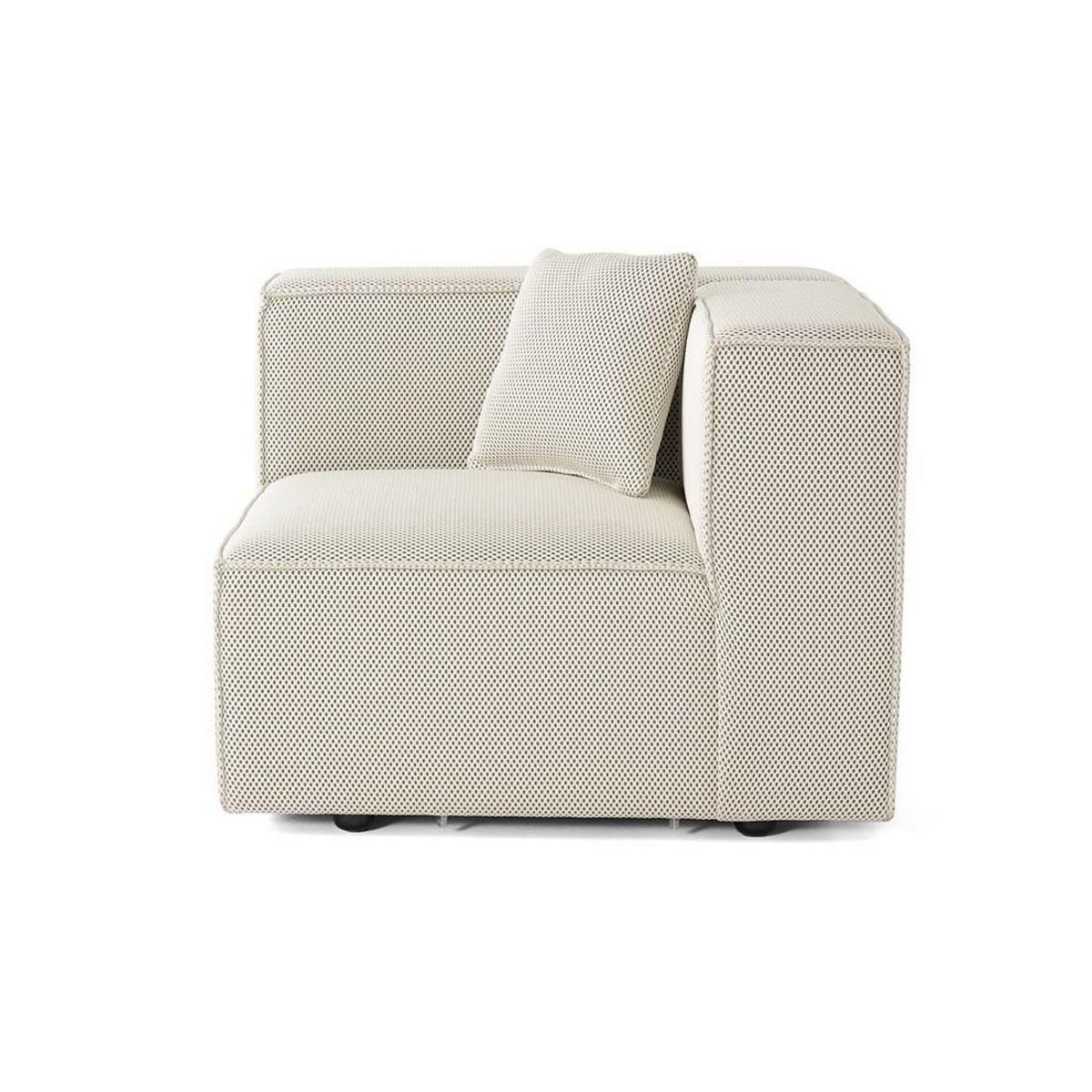 LISA DESIGN Arty - module d'assise gauche - en tissu mailles 3d