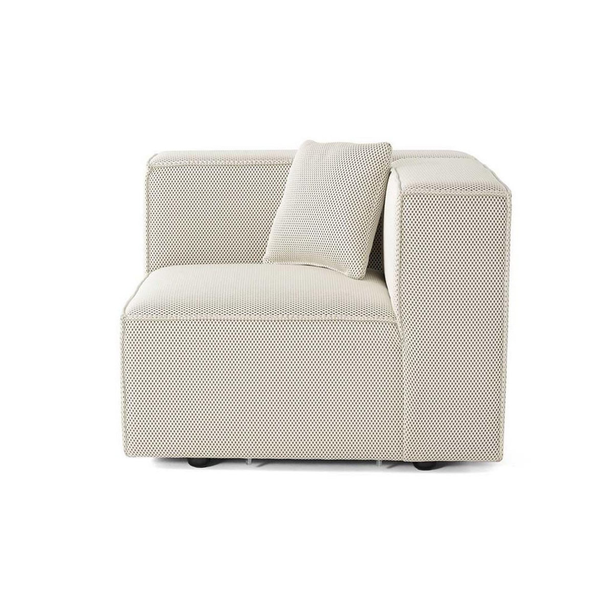 LISA DESIGN Arty - module d'assise gauche - en tissu mailles 3d