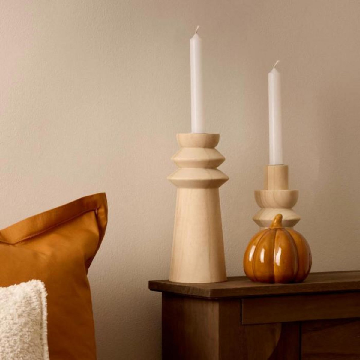 ATMOSPHERA Citrouille Déco en Céramique  Automne  10cm Marron