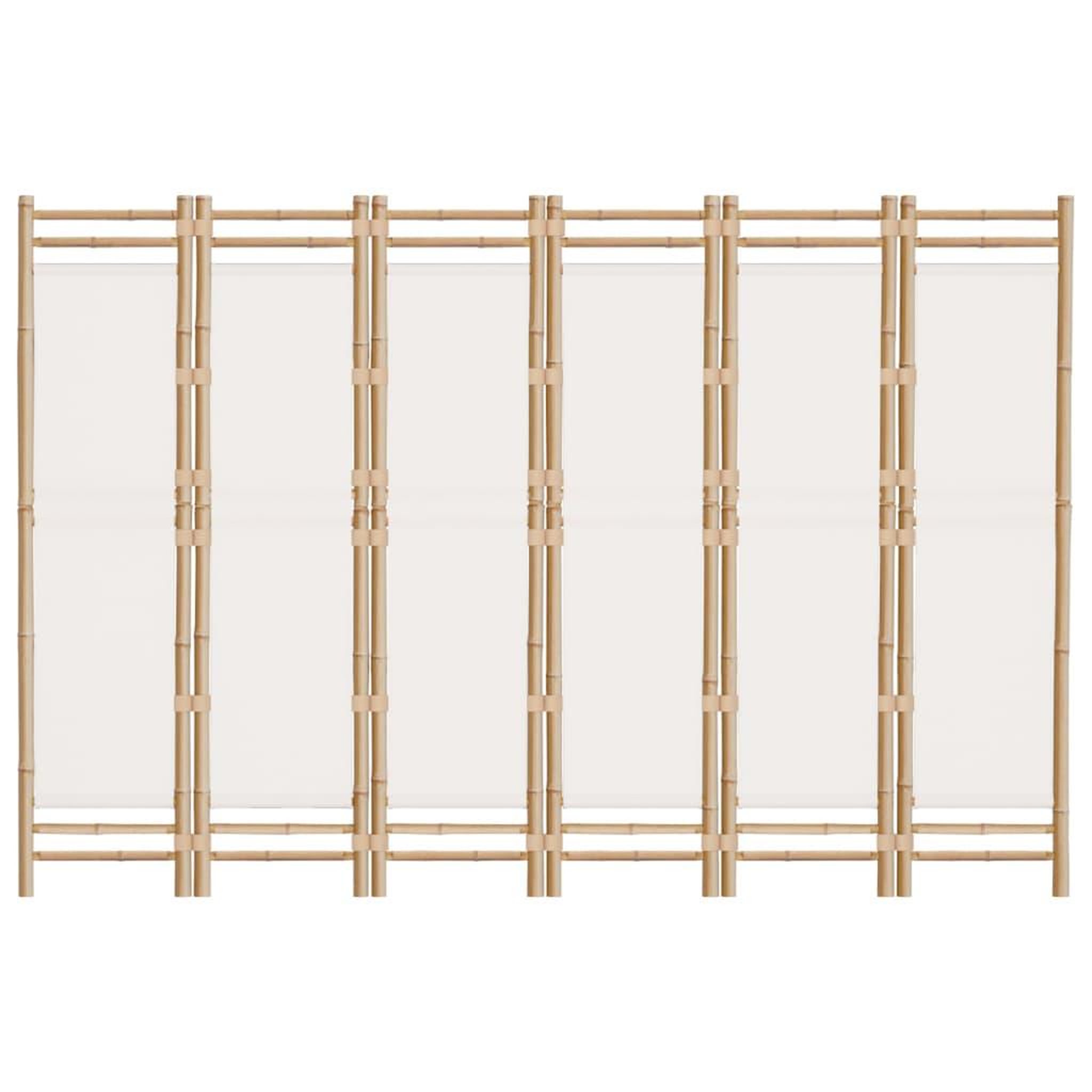 Voir la diapositive 4 : VIDAXL Cloison de separation pliante 6 panneaux 240 cm Bambou et toile