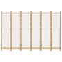 Voir la diapositive 4 : VIDAXL Cloison de separation pliante 6 panneaux 240 cm Bambou et toile