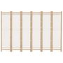 Voir la diapositive 4 : VIDAXL Cloison de separation pliante 6 panneaux 240 cm Bambou et toile