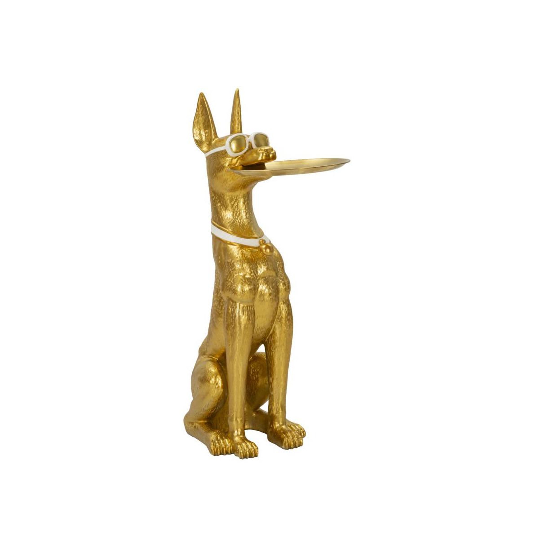 Paris Prix Vide-Poche Statue Chien  Muscle  91cm Or