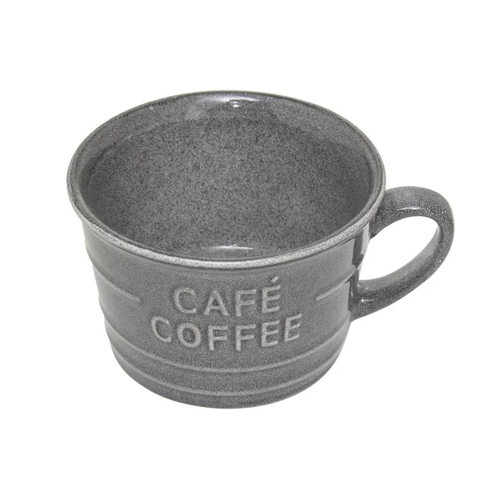 Voir la diapositive 2 : SECRET DE GOURMET Lot de 6 tasses à café  joel  26cl gris