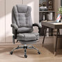 Voir la diapositive 2 : VINSETTO Fauteuil de bureau direction massant chauffant hauteur réglable dossier inclinable repose-pied rétractable tissu technique gris