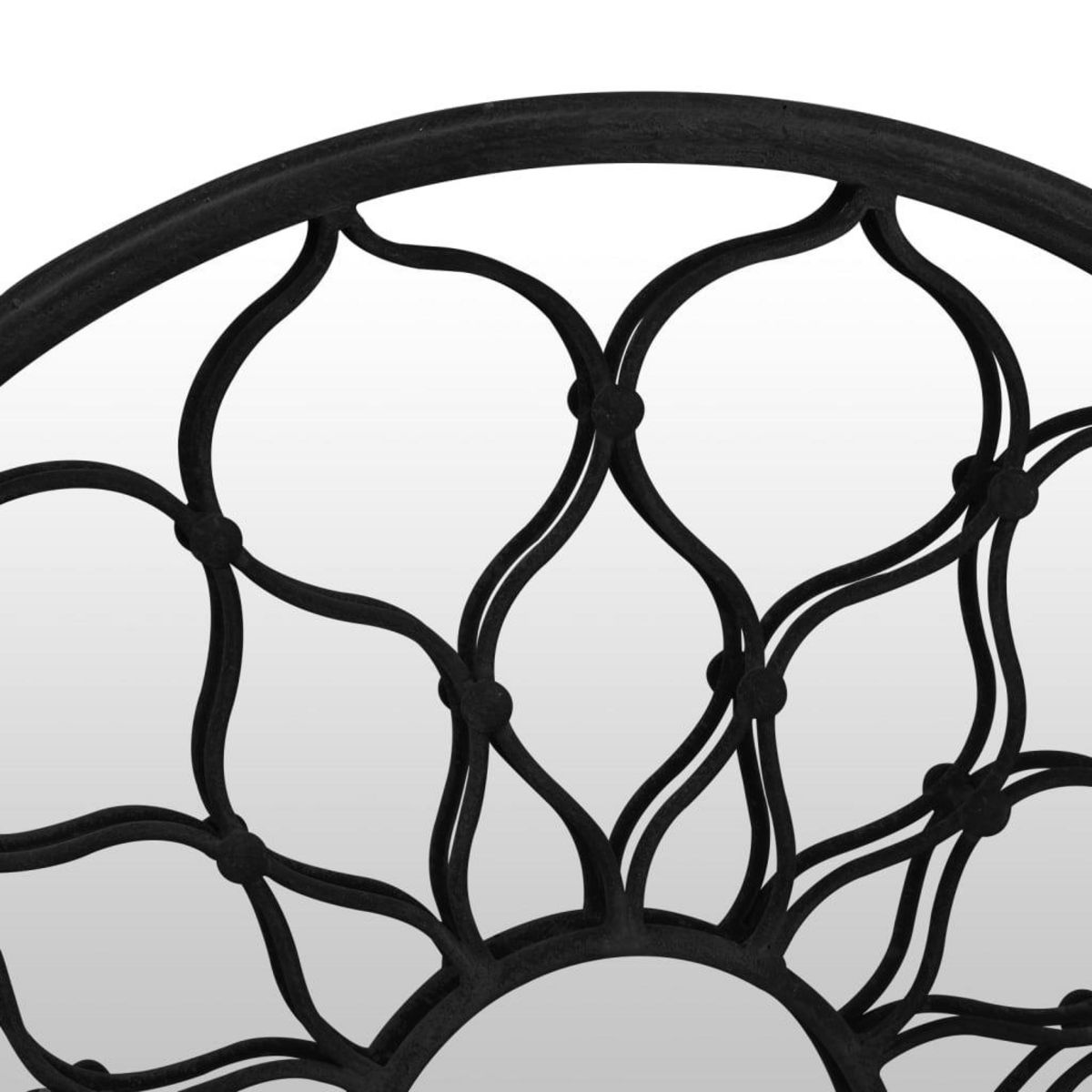 VIDAXL Miroir de jardin Noir 60x3 cm Fer Rond utilisation exterieure