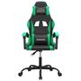 Voir la diapositive 3 : VIDAXL Chaise de jeu pivotante Noir et vert Similicuir